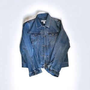 Y2K Abercrombie & Fitch Basic Denim Jacket Sz L Made in India